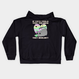 If cats could text Kids Hoodie